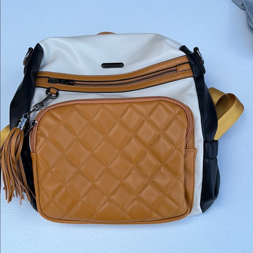 Stylish Tan and Black Womens Bag